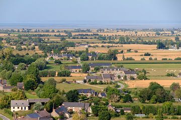 Platteland Bretagne vanuit de lucht von Dennis van de Water