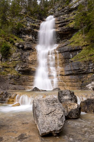 Large waterfall on edge by Teresa Bauer