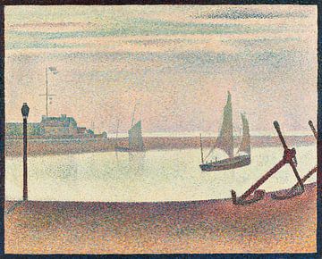 Georges Seurat, Het kanaal bij Grevelingen, Klein fort Philippe - 1890 van Atelier Liesjes