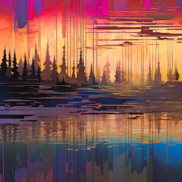 abstrait dynamique et fluide par Virgil Quinn - Decorative Arts