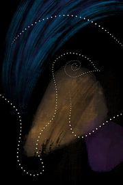 Pearl drawing - Peacock