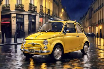 Fiat 500 en jaune