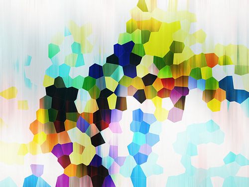 Modern, Abstract Digitaal Kunstwerk in Diverse Kleuren