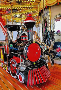 Carrousel trein of paardrijden van Dorothy Berry-Lound
