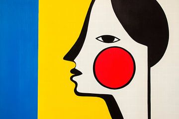 Artistiek profiel in levendige kleuren van Poster Art Shop