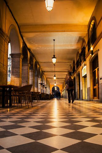 Galerij aan Spaans plein in Figueres Spanje