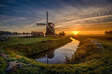 Mill of the Groote Polder by Arjan Battjes