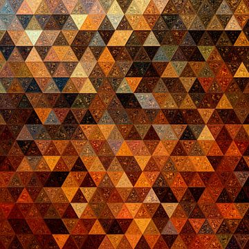 Mosaik Dreieck braun orange #Mosaik von JBJart Justyna Jaszke