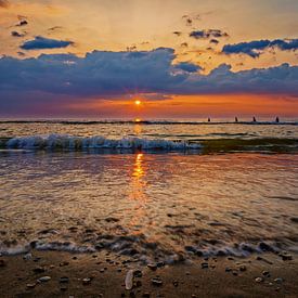 Surf lesson at sunset by KCleBlanc Photography