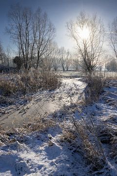 Molenbeek Winter, Denderbelle, België van Imladris Images