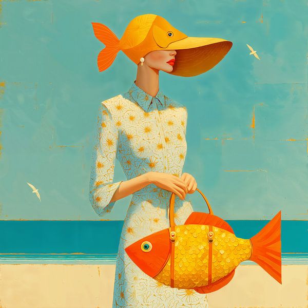 La vie à la plage II par Mirjam Duizendstra