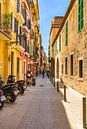 Straat in de oude stad van het centrum in Palma de Majorca, Spanje van Alex Winter thumbnail
