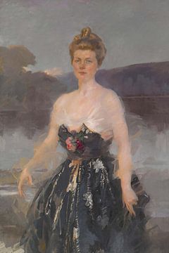 Cecilia Beaux~Portret van mevrouw Albert J. Beveridge (Catherine Eddy Lady Primrose Portrait)