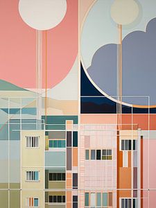 Pastell Stadtbild