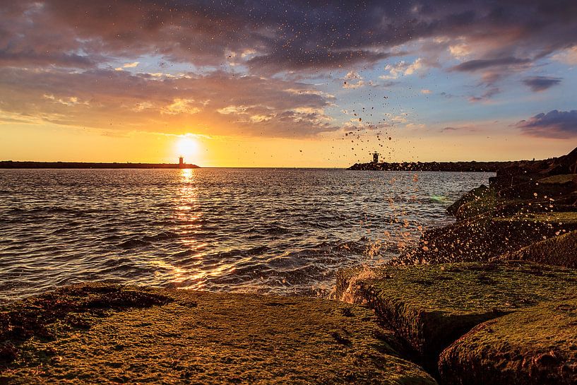 Hafenkopf Scheveningen bei Sonnenuntergang von Retinas Fotografie