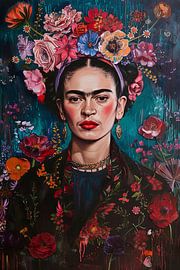 Manifeste floral de Frida sur Poster Art Shop