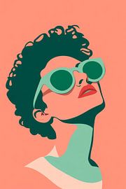 Futuristische schoonheid in pastelkleuren van Poster Art Shop