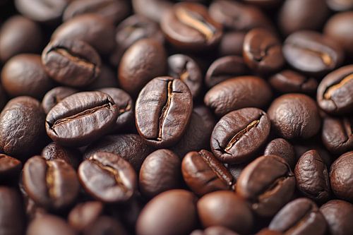 Close up van koffiebonen