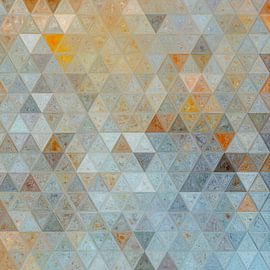 Mosaïque triangle bleu clair orange #mosaique sur JBJart Justyna Jaszke