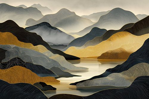 Berglandschap abstract