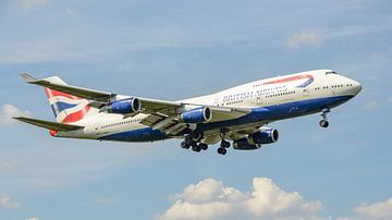 Atterrissage du Boeing 747-400 de British Airways. sur Jaap van den Berg
