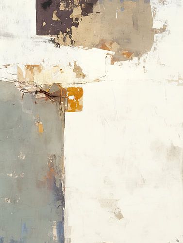 Abstrait avec Beige | Beige and White Shapes