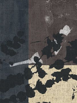 Abstracte botanische kunst in neutrale kleuren II