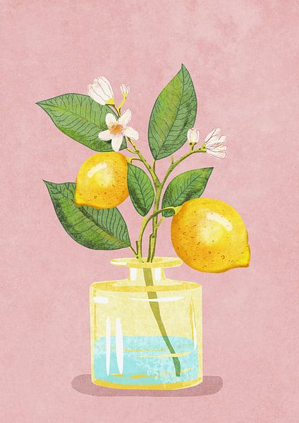 Zitronenstrauß in Vase von Raissa Oltmanns