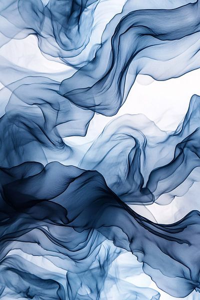 Formes ondulées abstraites bleues par Imperial Art House