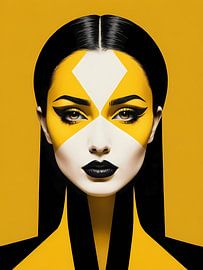 Pop Art Woman Portrait Abstract Geometric Art by 1xMerch