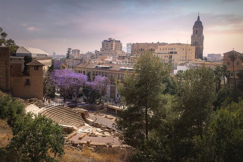 View over Malaga | Roman theatre | skyline | travel photography by Laura Dijkslag