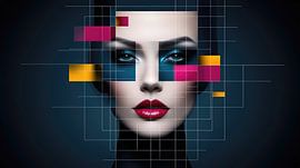 Geometrische Harmonie: Farben und Formen von Klaus Tesching - Art-AI