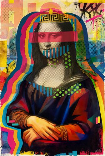 Pop Art Mona Lisa Portrait – Modern Classic in Colour