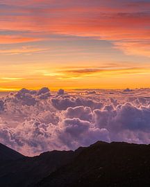 Lever de soleil sur le volcan Haleakala, Maui, Hawaii sur Henk Meijer Photography