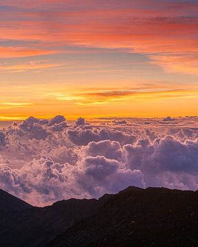 Zonsopkomst op de Haleakala vulkaan, Maui, Hawaii van Henk Meijer Photography