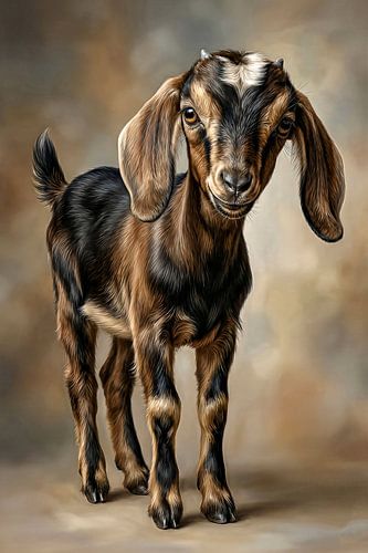 Une chaleur qui te regarde - des chevreaux dans les tons de terre sur Max Steinwald