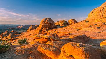 Zonsondergang in de South Coyote Buttes, Arizona van Henk Meijer Photography