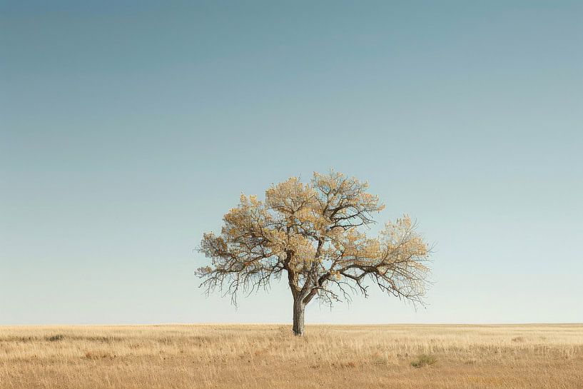 Einsamer Baum von Poster Art Shop