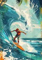 Surfen auf Surfboad