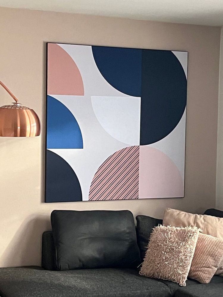 Blue vase or water jug with line drawing  by   