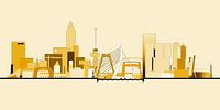 Rotterdamse skyline in goudtinten van Frans Blok thumbnail