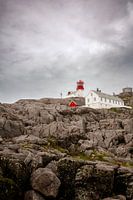 Vuurtoren in Lindesnes, zuidelijkste puntje in Noorwegen