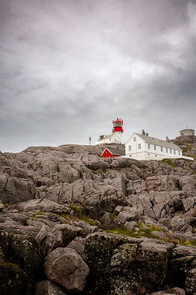 Leuchtturm in Lindesnes, der südlichsten Spitze Norwegens von Benjamien t'Kindt