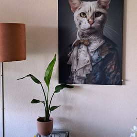 Kundenfoto: Portrait einer Katze aus dem 19. Jahrhundert von But First Framing, als artframe
