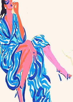 Porträt Frau im Bademantel