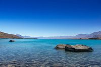 Lake Tekapo op het Zuidereiland van Nieuw-Zeeland