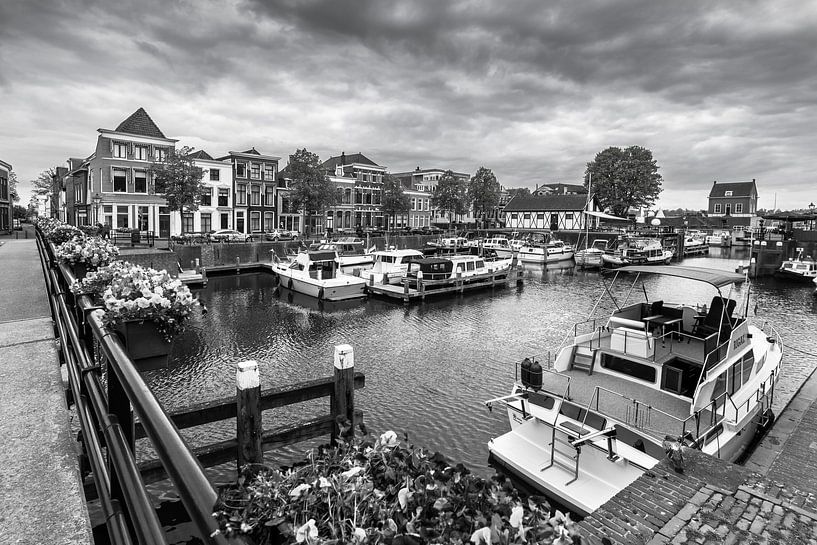 Gorinchem marina in black and white by Danny den Breejen