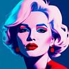 Crimson Kiss - Portrait de femme pop art sur The Art Kroep