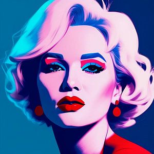 Crimson Kiss - Pop Art Frauenportrait