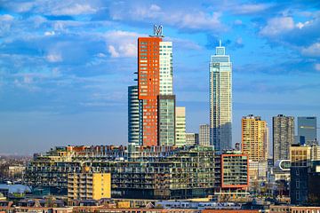 Rotterdam skyline tijdens zonsopgang van Sjoerd van der Wal Fotografie